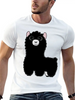 #cute Llama Classic Crew Neck Graphic Tee – Everyday Minimal Look