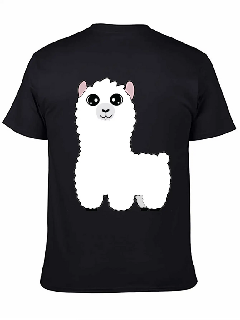 #cute Llama Classic Crew Neck Graphic Tee – Everyday Minimal Look