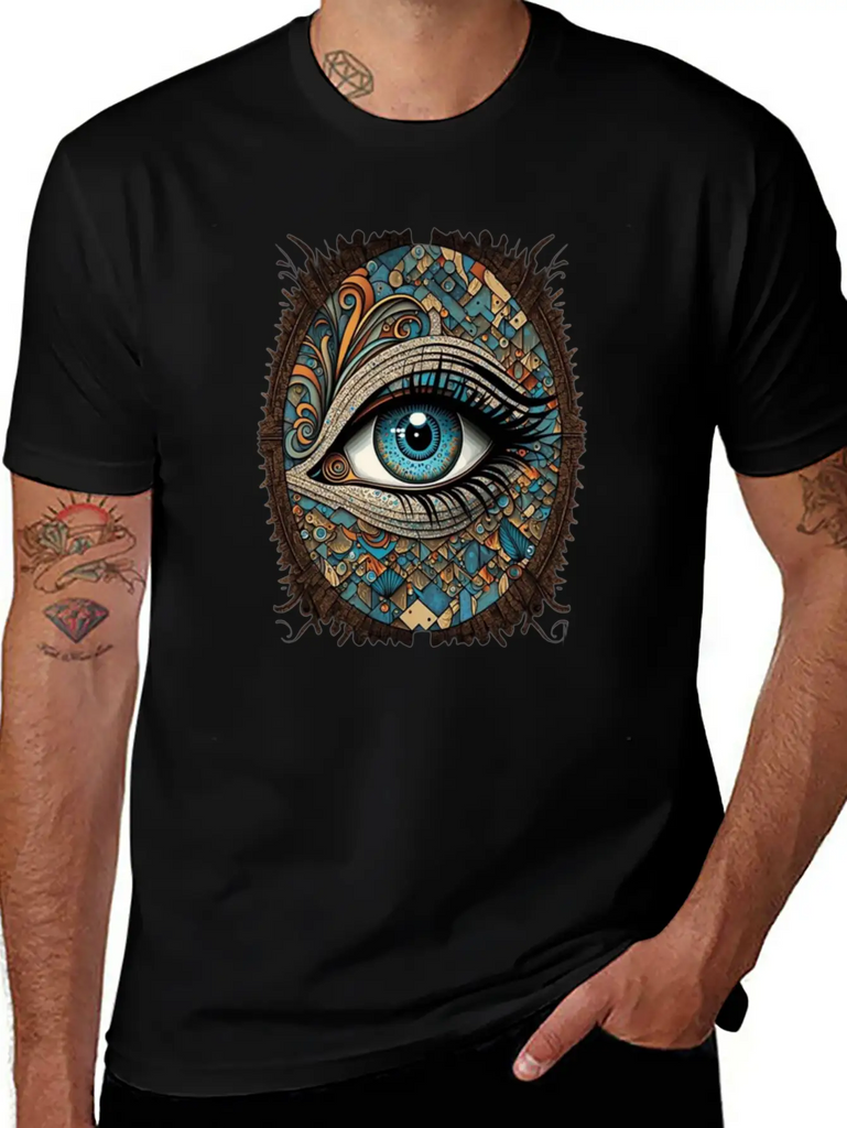 "Eyes On You: Mystical Eye Design" Classic Fit Graphic Tee For Daily Comfort – Unisex Cotton Shirt