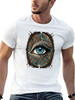 "Eyes On You: Mystical Eye Design" Classic Fit Graphic Tee For Daily Comfort – Unisex Cotton Shirt
