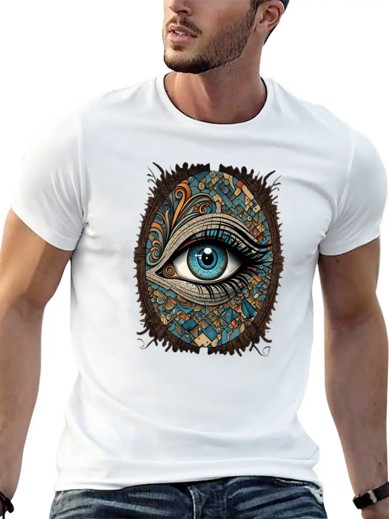 "Eyes On You: Mystical Eye Design" Classic Fit Graphic Tee For Daily Comfort – Unisex Cotton Shirt