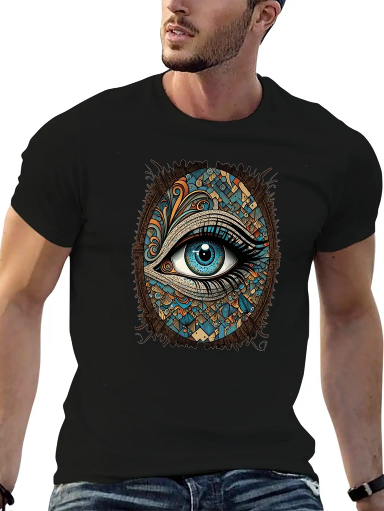 "Eyes On You: Mystical Eye Design" Classic Fit Graphic Tee For Daily Comfort – Unisex Cotton Shirt