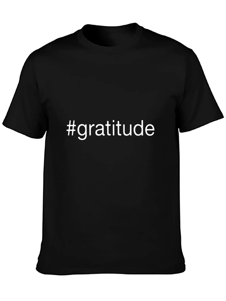 #gratitude Thankfulness Gratitude Gift Idea Classic Crew Neck Graphic Tee – Everyday Minimal Look