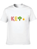 "Keto" Bacon Cheese Broccoli Egg Letters Classic Crew Neck Graphic Tee – Everyday Minimal Look