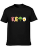 "Keto" Bacon Cheese Broccoli Egg Letters Classic Crew Neck Graphic Tee – Everyday Minimal Look